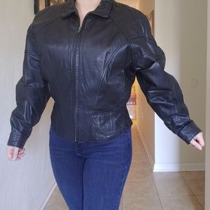 Wilson's vintage leather motorcycle jacket
